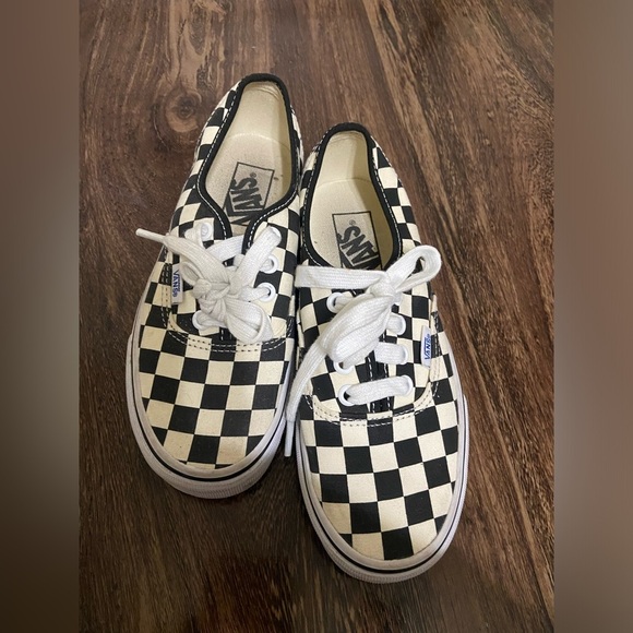 Vans Black and White Checkerboard Shoes - Picture 2 of 6